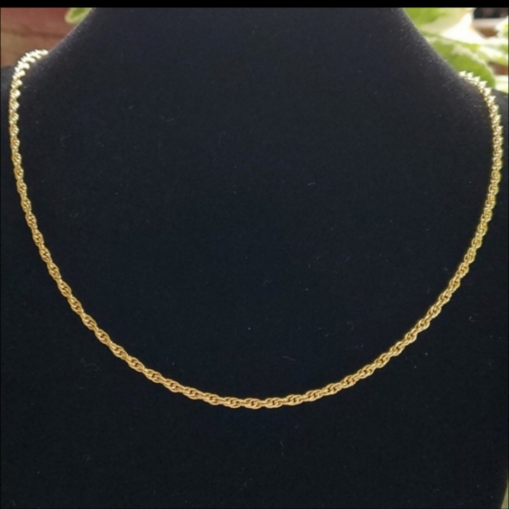 Gold Rope Chain Necklace